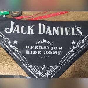 JACK DANIELS Old No. 7 Brand Black 21" x 22” Bandana Handkerchief Scarf